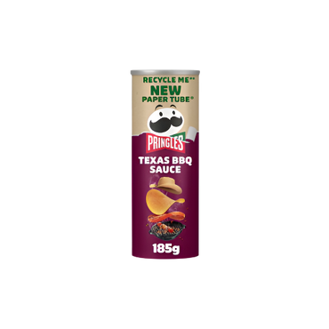 Pringles Texas BBQ Crisps 185g – Smoky BBQ Flavored Potato Chips

