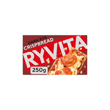 Ryvita Dark Rye Crispbread 250g | Wholegrain, Nutty & Crispy Healthy Snack

