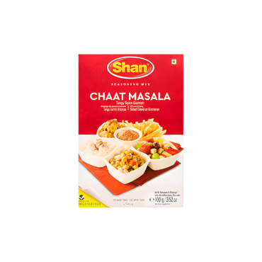 Shan Chaat Masala 100g Pack – Indian Tangy Spice Mix for Chaat and Snacks

