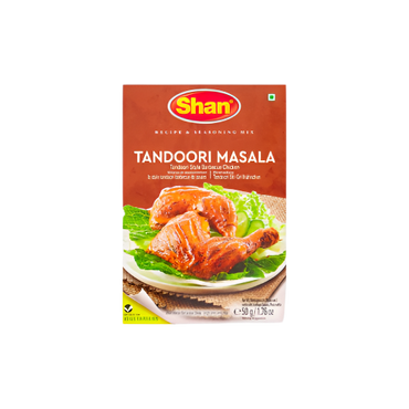 Shan Tandoori Chicken BBQ Masala Mix 50g Box – Authentic Smoky Spice Blend for Grilled Chicken

