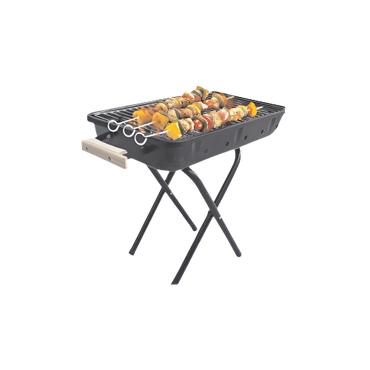 Small Charcoal BBQ Grill with Metal Stand – Portable Outdoor Barbecue – IndianGroceryUK
