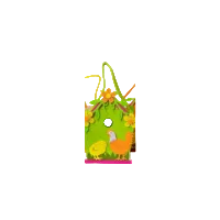 Small felt Easter birdhouse gift bag 14.5x10x7cm assorted colours reusable Easter basket UK