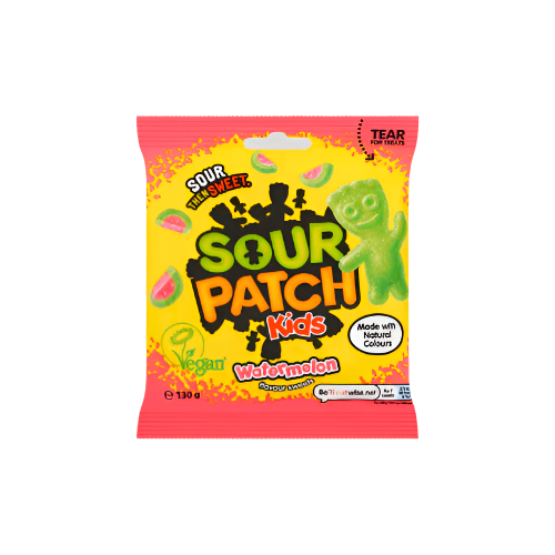 Sour Patch Kids Watermelon Sour Sweets 130g – Tangy, Sweet & Chewy Candy

