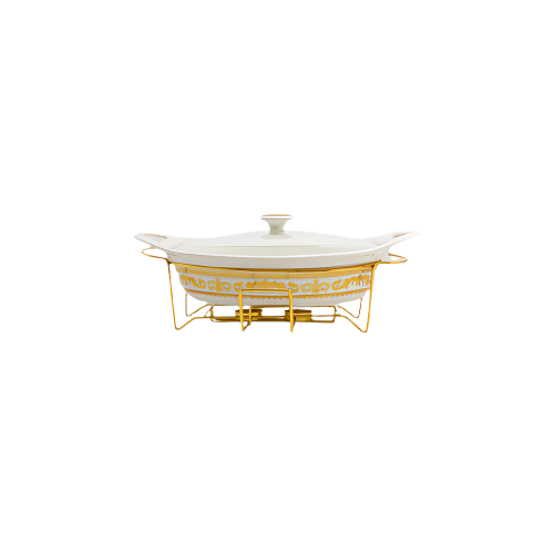 SQ Professional Durane Porcelain Chafing Dish 1.5L – Elegant Buffet Food Warmer – IndianGroceryUK