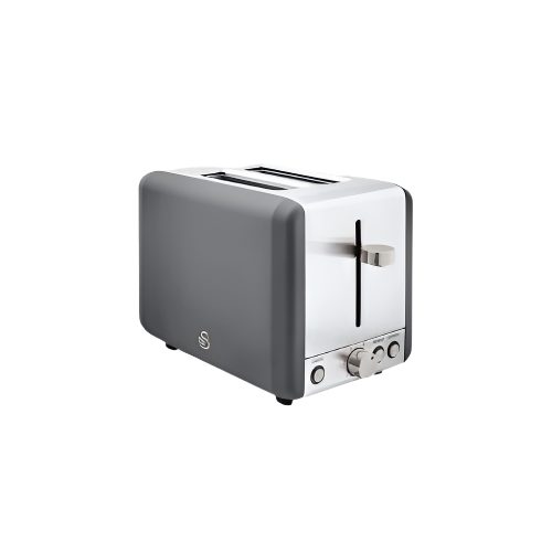 Swan Carlton 2 Slice Toaster – Stainless Steel Bread Toaster with Wide Slots & Defrost Function
