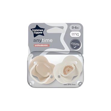 Tommee Tippee Anytime Soothers for 0-6 Month Babies – 2 Pack

