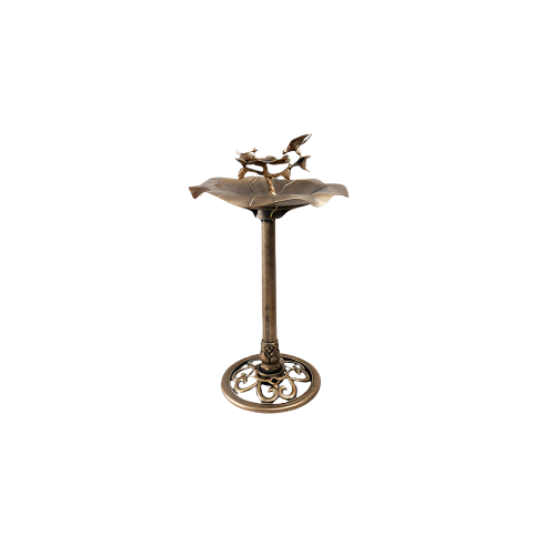Traditional Weatherproof Bronze Effect Garden Bird Bath – Outdoor Decoration – IndianGroceryUK