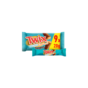 Twix Salted Caramel & Milk Chocolate Biscuit Bars – 9 Pack

