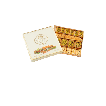 Zaitoune Baklava Selection Box – Handmade Turkish Pastry with Cashew and Pistachio – 250g Arabic Dessert in Luxury Packaging